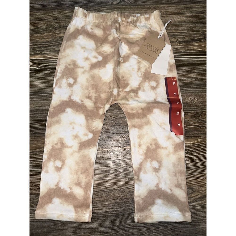 Grayson Collective Toddler Boys French Terry Tie-Dye Jogger Pants Brown 2T. R